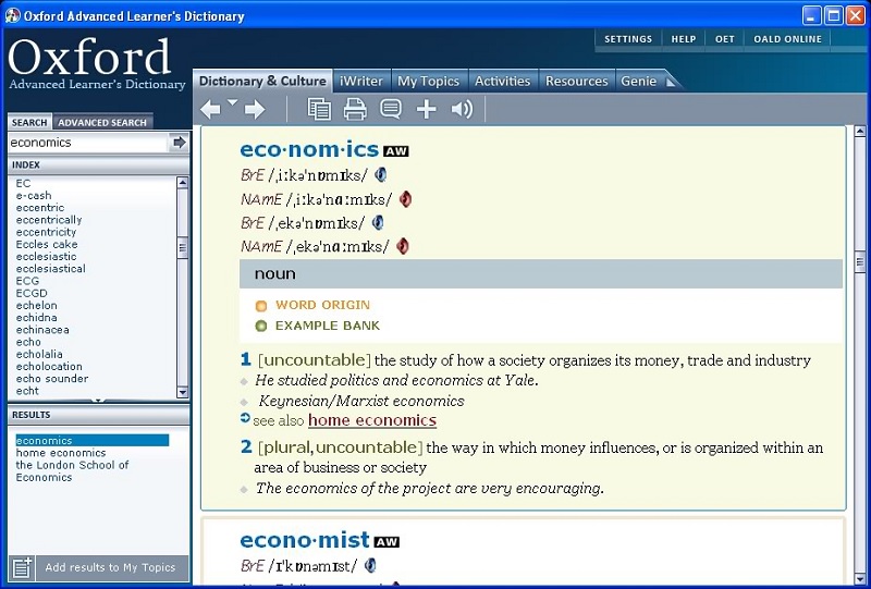 Tra cứu từ vựng nhanh chóng cùng Oxford Dictionary. (Ảnh: Sưu tầm internet)