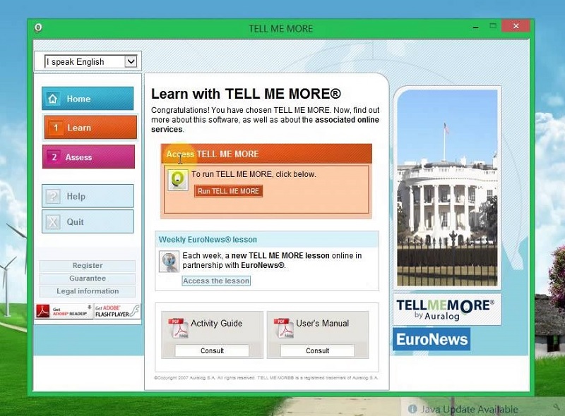 Phần mềm Tell Me More English. (Ảnh: Sưu tầm internet)