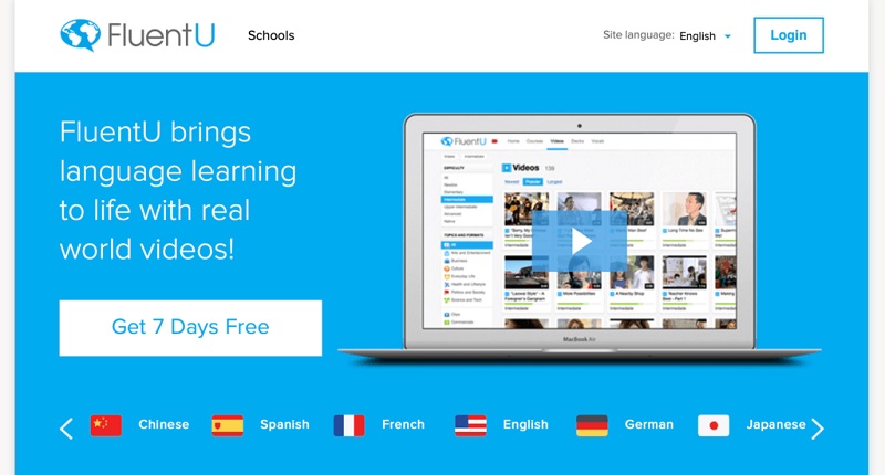 Phần mềm FluentU học tiếng Anh trên máy tính. (Ảnh: Sưu tầm internet)