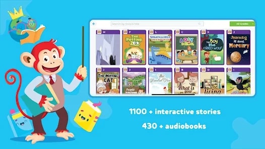 Monkey Stories giúp trẻ phát triển các kỹ năng nghe nói đọc viết một cách tự nhiên (Ảnh: Monkey)