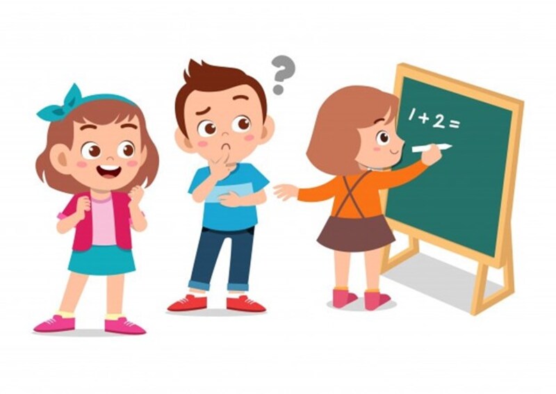 Khuyến khích bé yêu thích toán học hơn. (Ảnh: Hoc247)