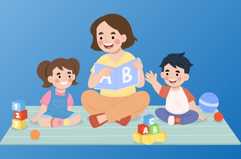 Ba mẹ cần kiên nhẫn học cùng bé. (Ảnh: Sưu tầm internet)