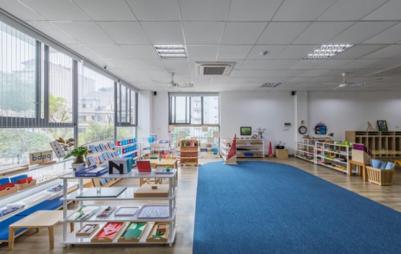 Lớp học Montessori được thiết kế tạo nên môi trường học tập để tạo nên nhiều lựa chọn. (Ảnh: Sưu tầm Internet)