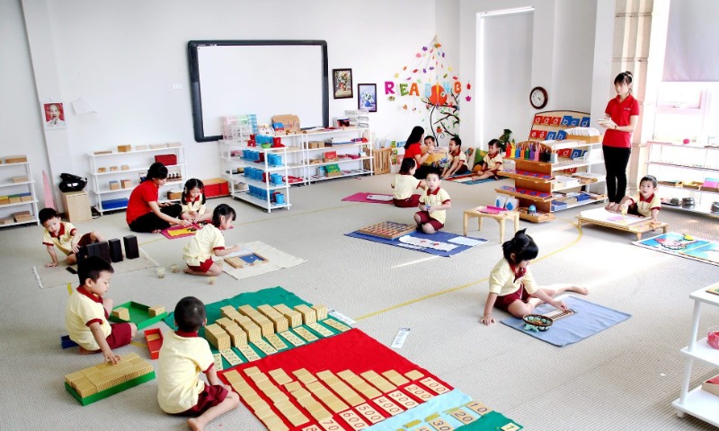 Montessori giúp bé được thỏa sức thể hiện ý tưởng. (Ảnh: Sưu tầm Internet)