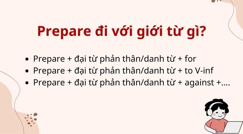 Cần hiểu r&otilde; cấu tr&uacute;c sử dụng của từng giới từ đi với prepare (Ảnh: Sưu tầm internet)