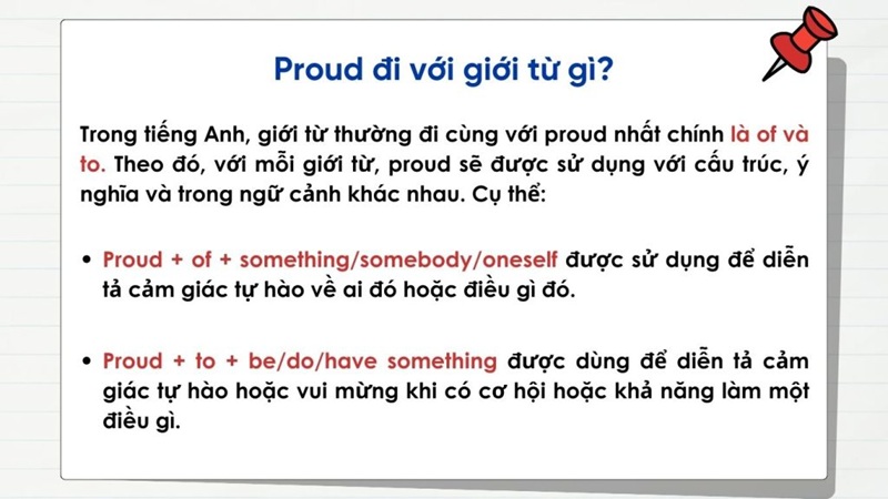Cần nắm rõ cách dùng proud trong tiếng Anh (Ảnh: Sưu tầm internet)