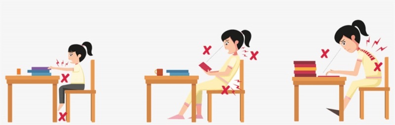 Quy tắc 2: Tư thế ngồi viết đúng cách. (Ảnh: Sưu tầm Internet)