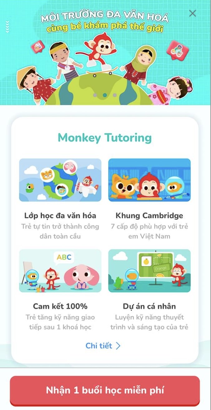 Nhận ngay một buổi học miễn phí cùng Monkey Tutoring
