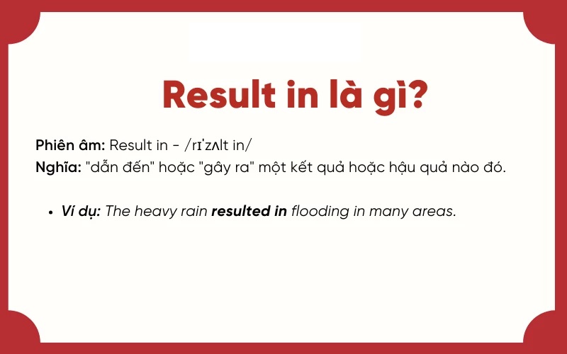 Ý nghĩa của result trong tiếng Anh (Ảnh: Sưu tầm internet)