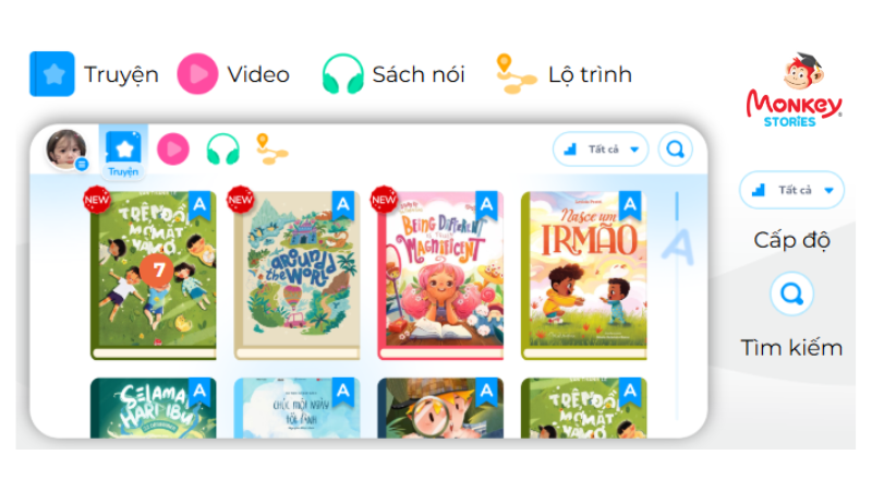 Monkey Stories có dung lượng khá lớn do sở hữu kho nội dung phong phú
