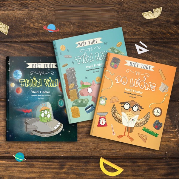 Biết tuốt - Bộ sách giúp trẻ khám phá về Thiên Văn, Tiền Bạc và Đo lường. (Ảnh: sưu tầm internet)