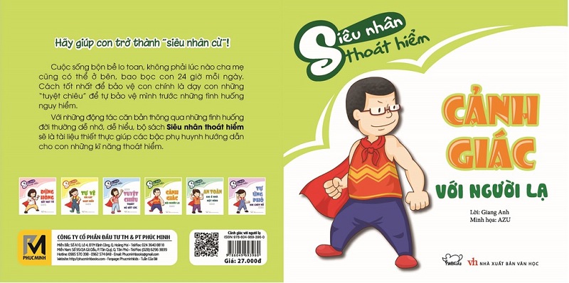 Bảo vệ bé an toàn với bộ sách "Siêu nhân thoát hiểm - Cảnh giác với người lạ". (Ảnh: sưu tầm internet)