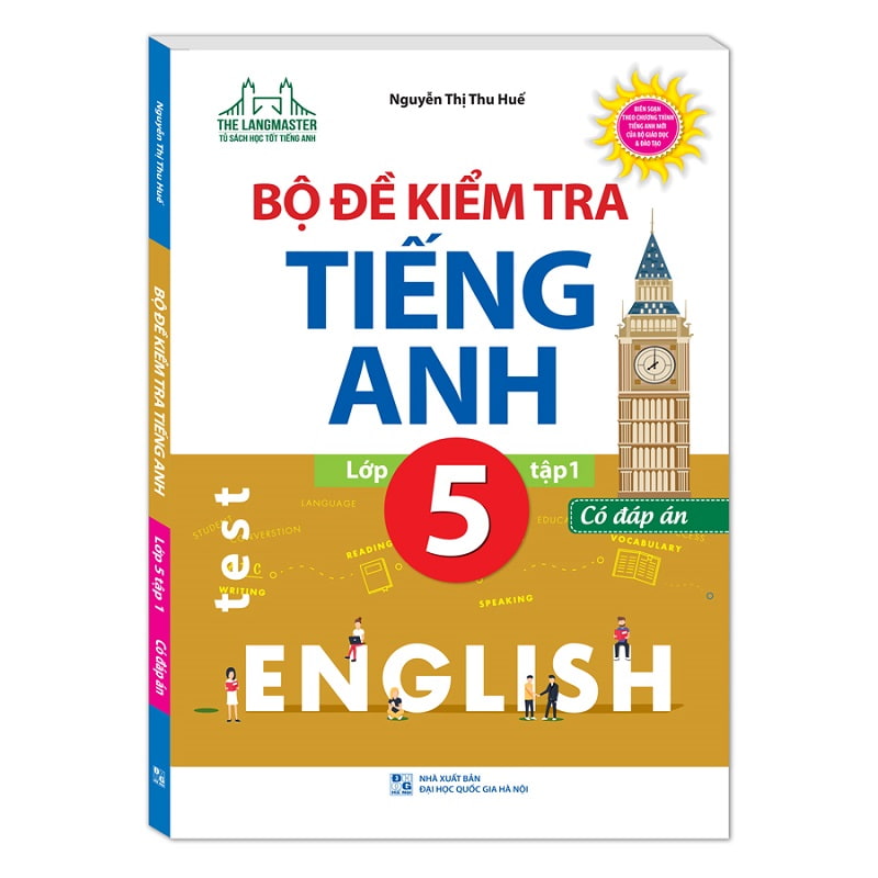 Bộ đề kiểm tra tiếng Anh lớp 5. (Ảnh: Tiki.vn)