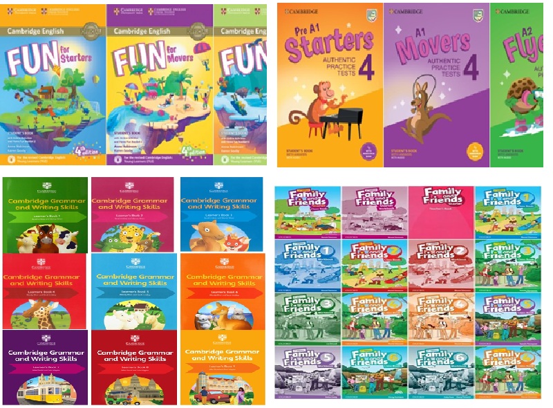 Có đa dạng đầu sách tiếng Anh giúp trẻ luyện thi các chứng chỉ  (Ảnh: Sưu tầm internet)