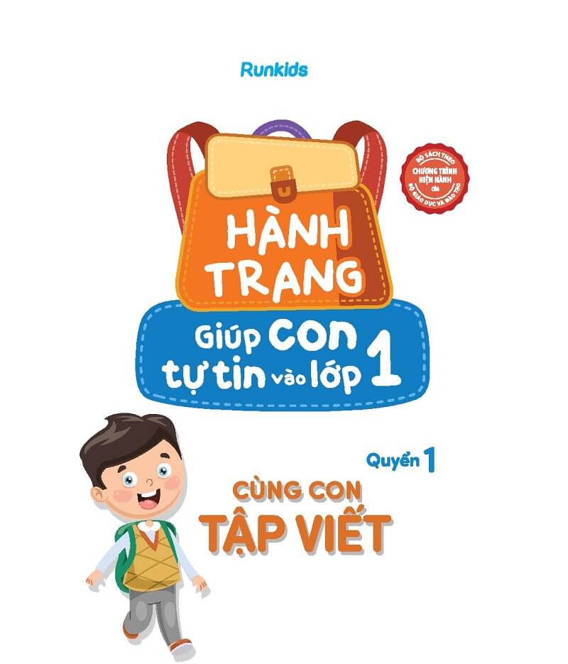 Hành Trang Giúp Con Tự Tin Vào Lớp 1 - Quyển 1: Cùng Con Tập Viết. (Ảnh: Fahasa.com)