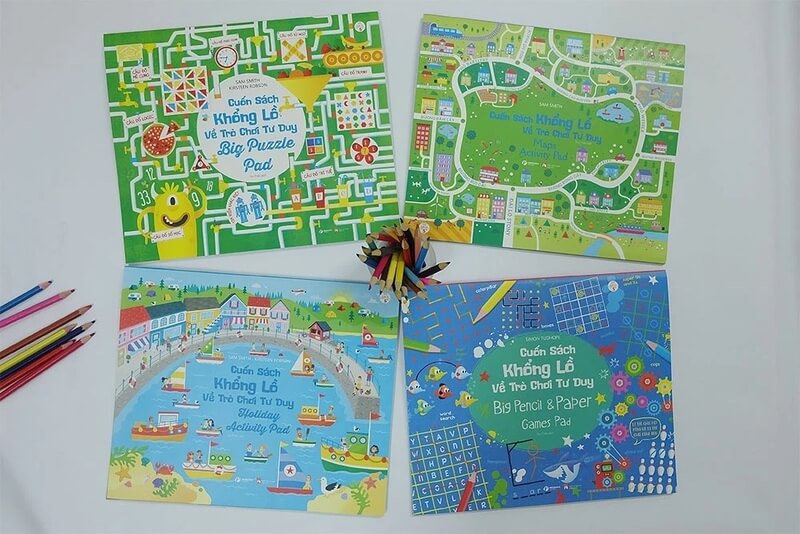 Bộ sách Trò chơi tư duy thú vị. (Ảnh: Nhasachviet)