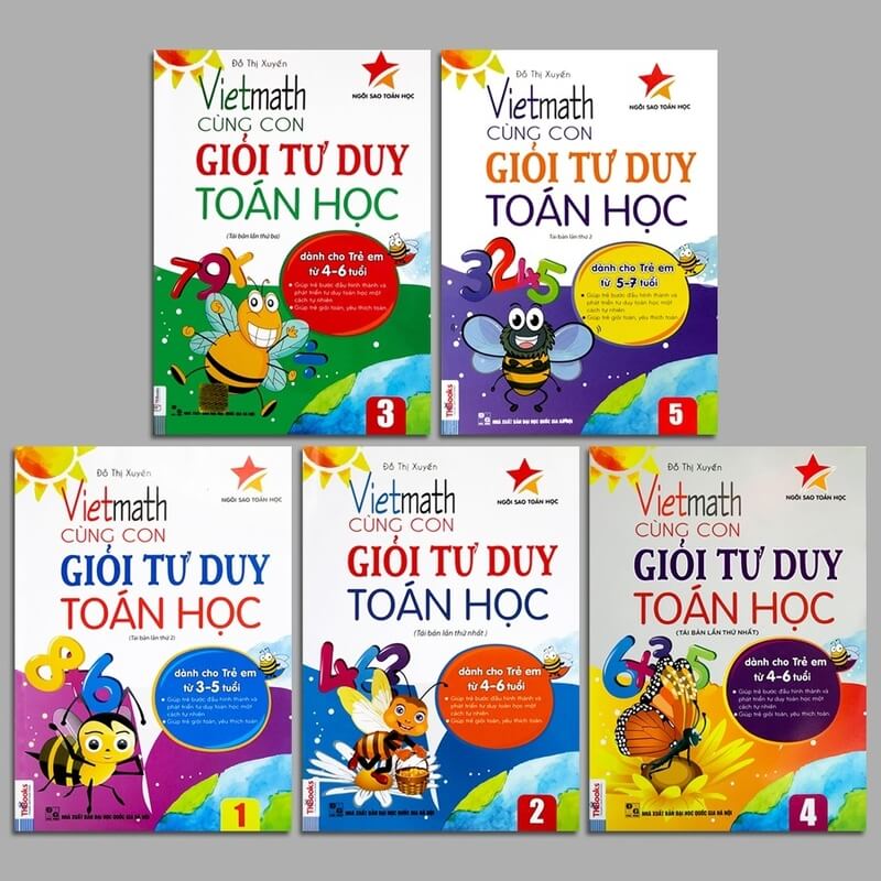 Học toán tư duy cùng con với bộ sách Vietmath. (Ảnh: Voso.vn)