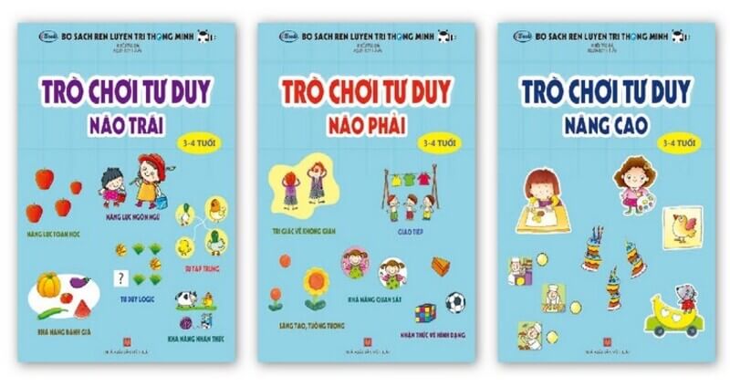 Bộ sách toán tư duy cho trẻ mầm non​​​​​​​ trò chơi tư duy. (Ảnh: Clevai)