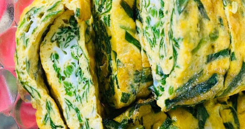 Trứng chiên lá hẹ thơm ngon bổ dưỡng (Ảnh: Sưu tầm Internet)