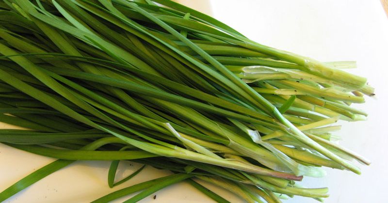 Ăn lá hẹ giúp ngừa táo bón sau sinh hiệu quả (Ảnh: Sưu tầm Internet)