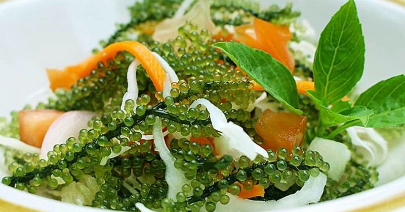Salad rong nho sữa chua (Ảnh: Sưu tầm Internet)
