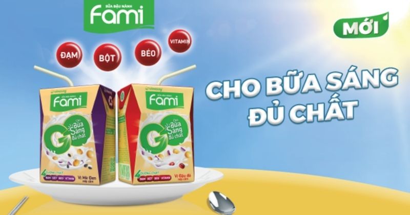 Sữa đậu nành Fami cung cấp nhiều năng lượng cho cơ thể người dùng (Ảnh: Sưu tầm Internet)