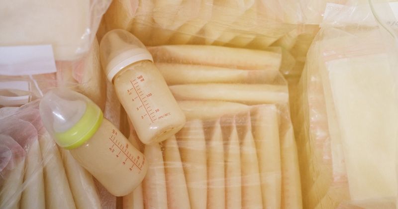 Sữa mẹ để ngăn mát tủ lạnh được tối đa 5 ngày. (Ảnh: Sưu tầm Internet)