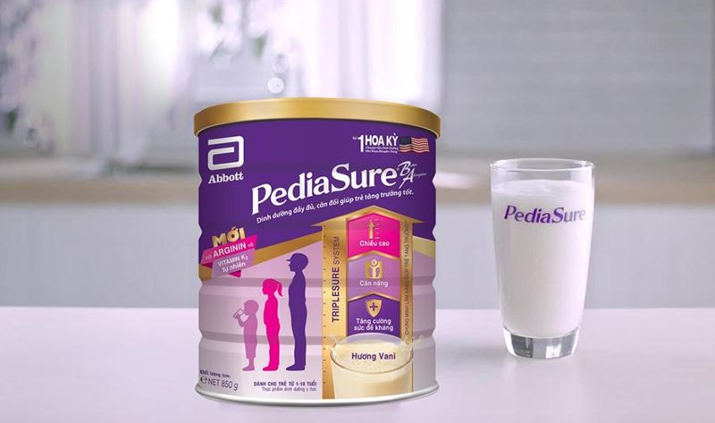 Sữa tăng chiều cao cho trẻ PediaSure. (Ảnh: Internet)