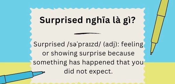 Ý nghĩa của Surprised trong tiếng Anh (Ảnh: Sưu tầm internet)