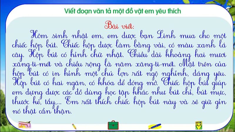 Tổng hợp các bài văn tả đồ vật lớp 5 ngắn