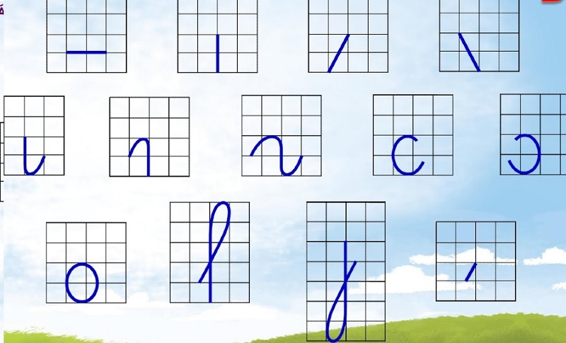 Một số nét cơ bản khi luyện viết tiếng Việt. (Ảnh; Sưu tầm internet)