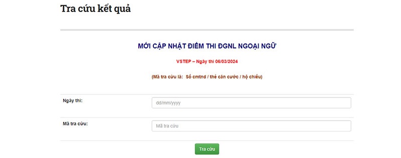 Kiểm tra kết quả thi VSTEP trực tiếp trên các kênh online của trung tâm tổ chức thi (Ảnh: Sưu tầm internet)