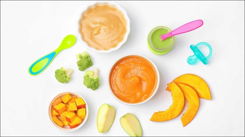 Gợi ý cho mẹ 1 số món ăn dặm cho con. (Ảnh: sưu tầm internet)