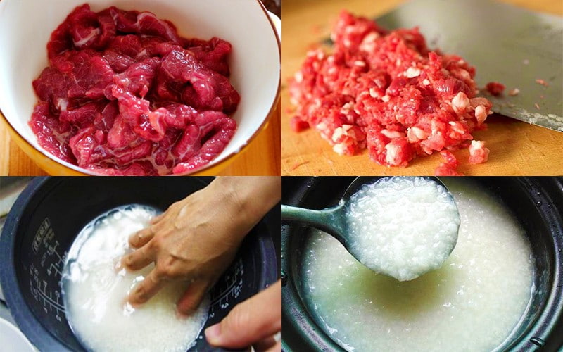 Cháo thịt bò chứa nhiều chất đạm, cung cấp đầy đủ dinh dưỡng cho con. (Ảnh: Sưu tầm Internet)