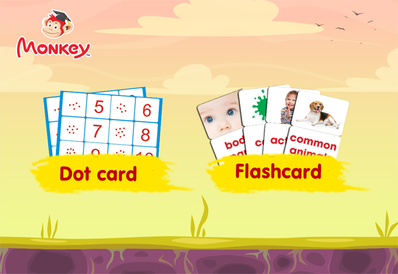 Flashcard được áp dụng trong Monkey Junior để dạy trẻ học tiếng Anh. (Ảnh: Monkey)