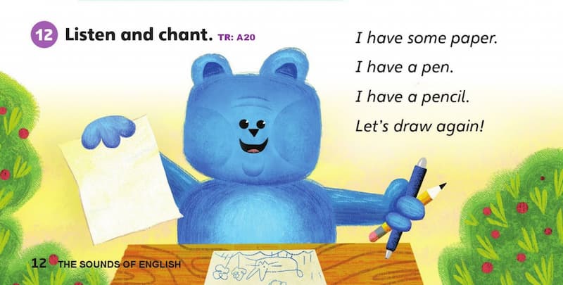 Bài hát luyện phát âm chữ cái. (Ảnh: Sách Cánh diều)