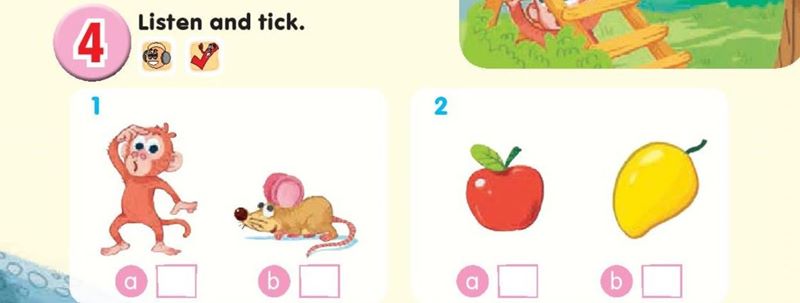 Tiếng Anh lớp 1 unit 10 lesson 2 phần 2 SGK KNTT. (Ảnh: Tác giả)