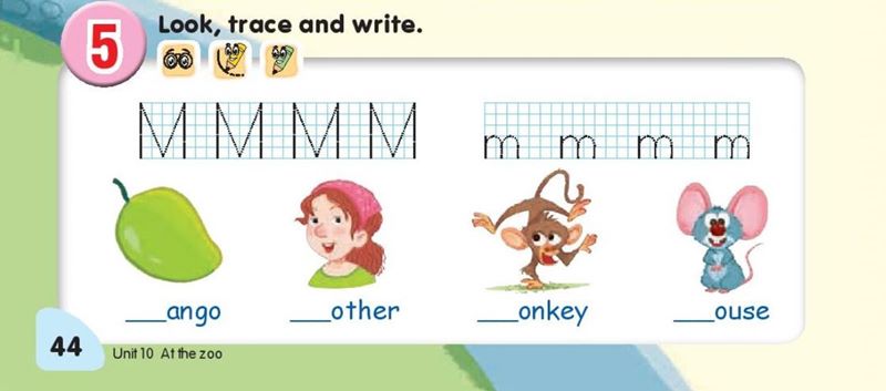 Tiếng Anh lớp 1 unit 10 lesson 2 phần 3 SGK KNTT. (Ảnh: Tác giả)