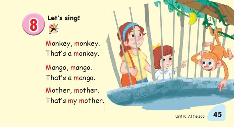 Tiếng Anh lớp 1 unit 10 lesson 3 phần 3 SGK KNTT. (Ảnh: Tác giả)