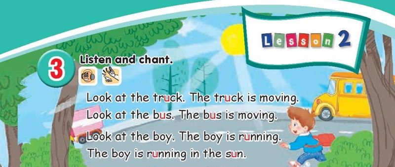 Tiếng Anh lớp 1 unit 11 lesson 2 phần 1 SGK KNTT. (Ảnh: Tác giả)