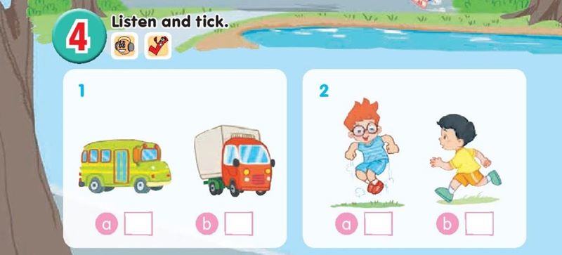 Tiếng Anh lớp 1 unit 11 lesson 2 phần 2 SGK KNTT. (Ảnh: Tác giả)