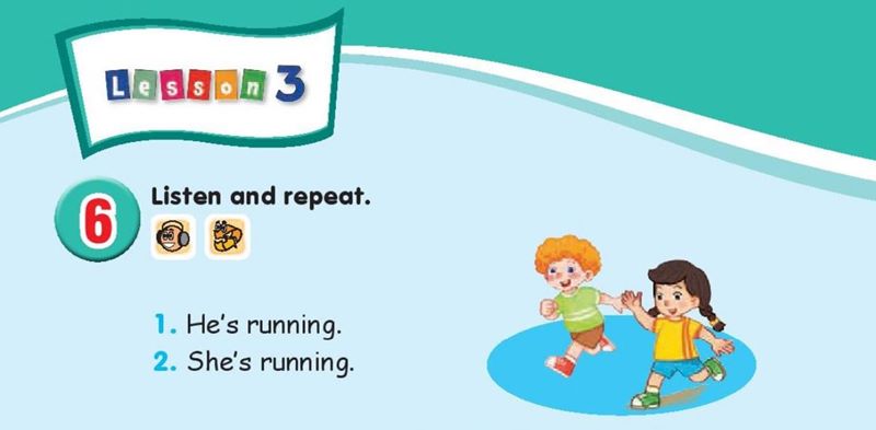 Tiếng Anh lớp 1 unit 11 lesson 3 phần 1 SGK KNTT. (Ảnh: Tác giả)