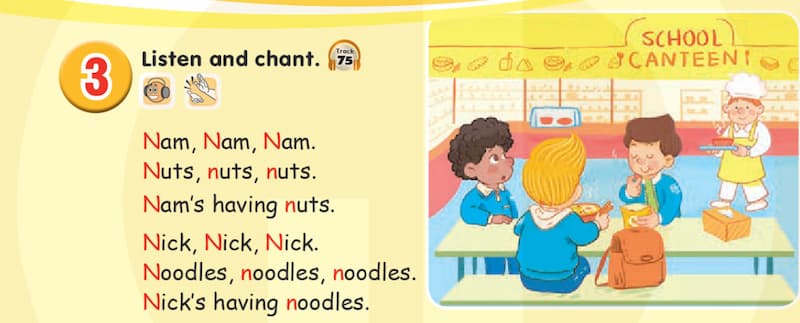 Bài hát luyện phát âm Unit 13. (Ảnh: Sách Kết nối tri thức)