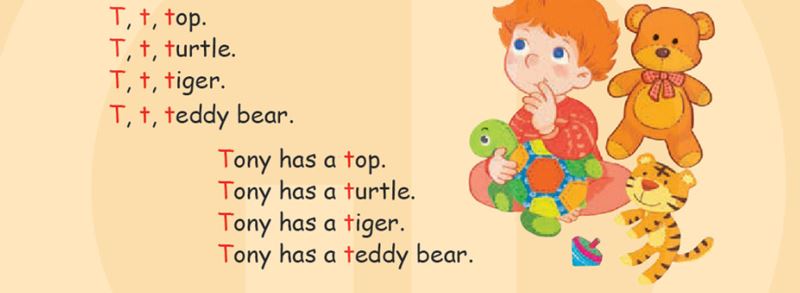 Bài hát luyện phát âm T và đọc từ vựng. (Ảnh: Sách Kết nối tri thức)