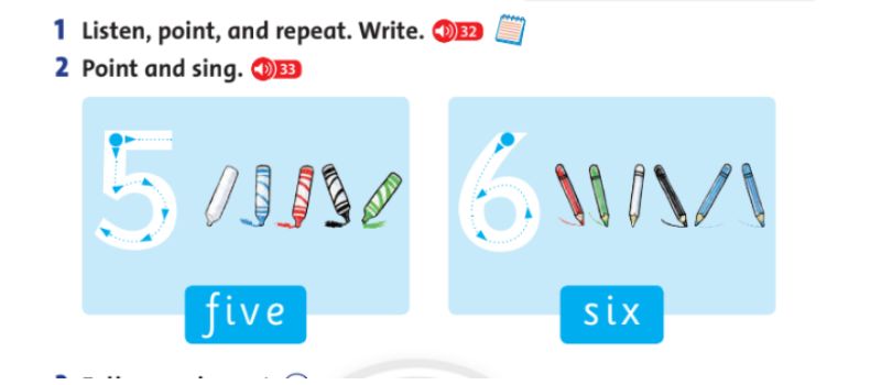 Listen, point, and repeat. Write - Lesson 4. (Ảnh: Chụp màn hình SGK)