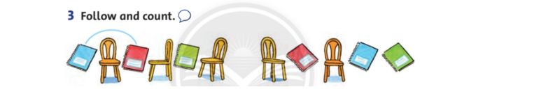 Follow and count - Lesson 4. (Ảnh: Chụp màn hình SGK)