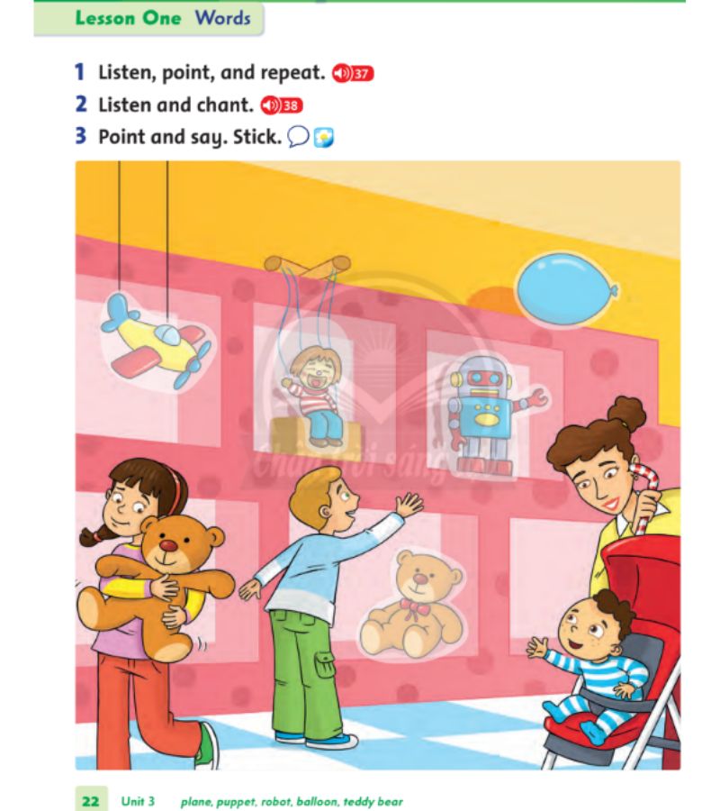 Listen and repeat (Nghe và lặp lại). (Ảnh: Chụp màn hình SGK)