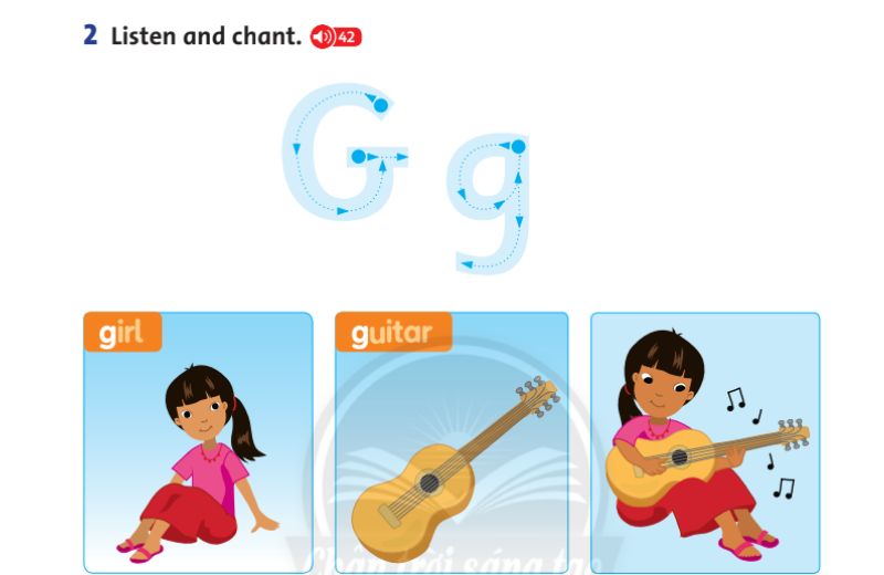 Listen and chant (Nghe và hát theo). (Ảnh: Chụp màn hình SGK)