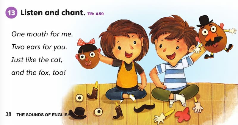 Bài hát luyện phát âm Unit 4 - My body. (Ảnh: Sách Cánh diều)