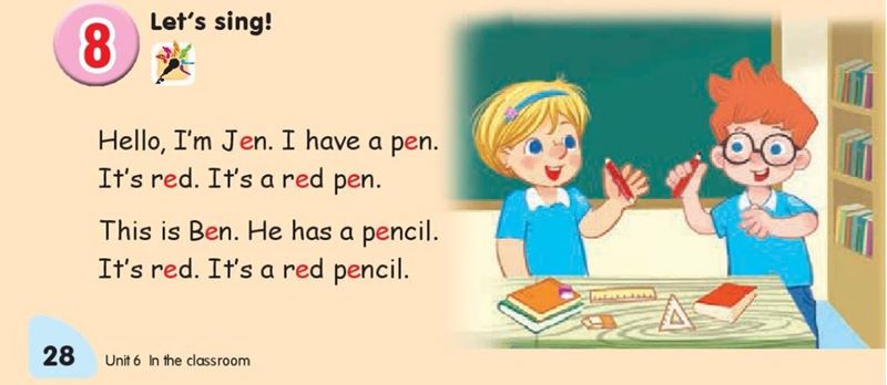 Tiếng Anh lớp 1 unit 6 lesson 3 phần 3 SGK KNTT. (Ảnh: Internet)